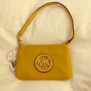 NEW Michael Kors small yellow hand bag